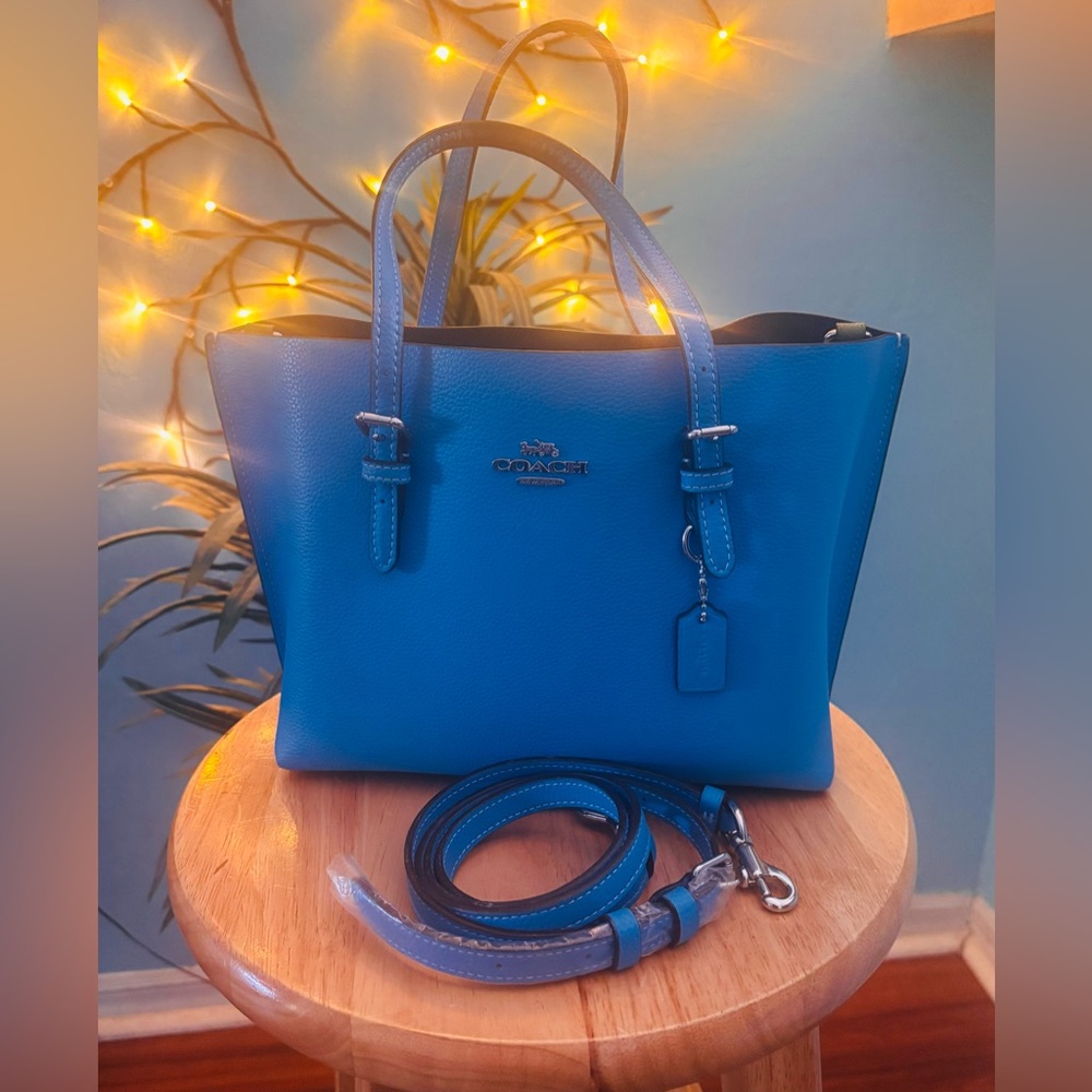 (SOLD) Coach Electric Blue Molly Tote Bag